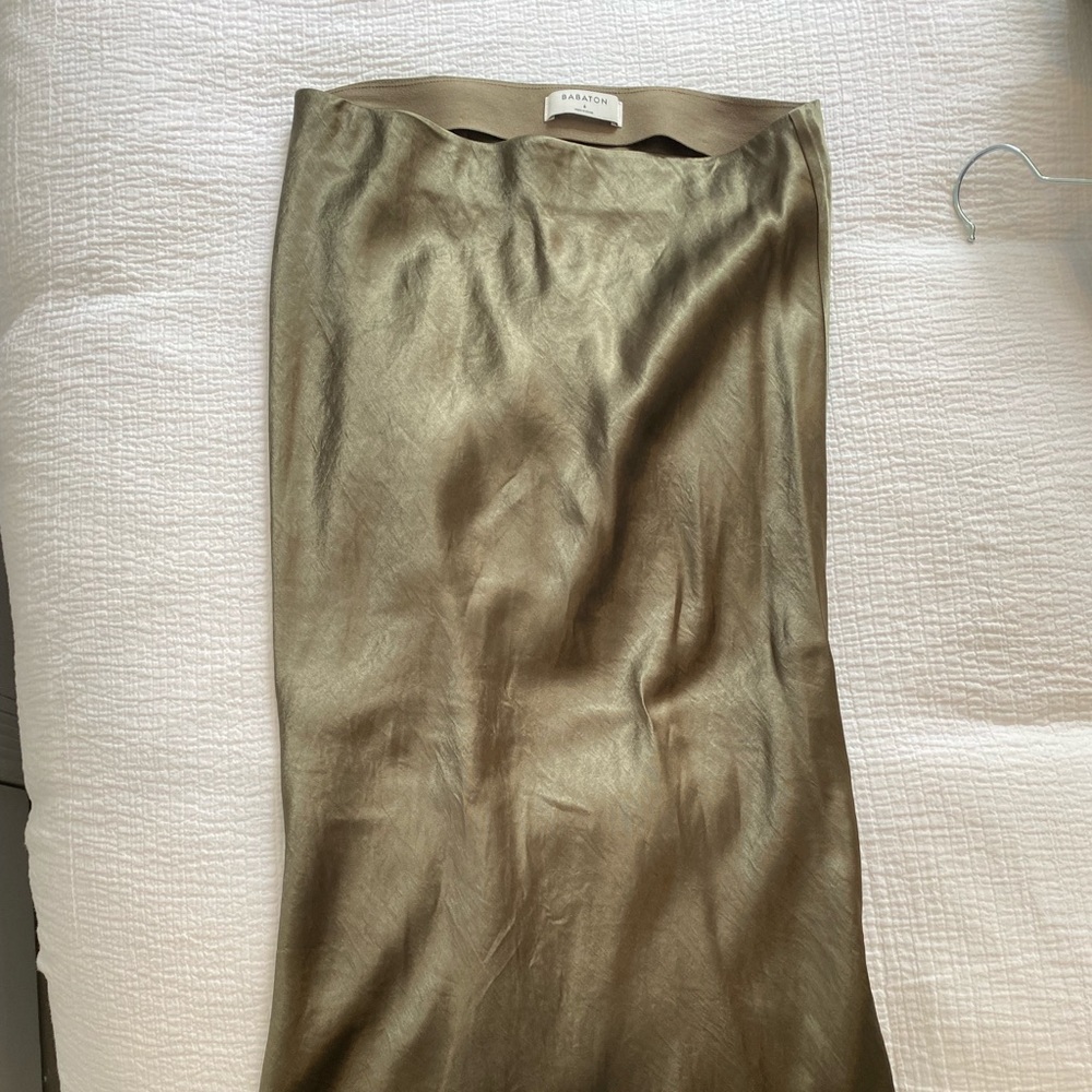 Aritzia Babaton midi silk skirt